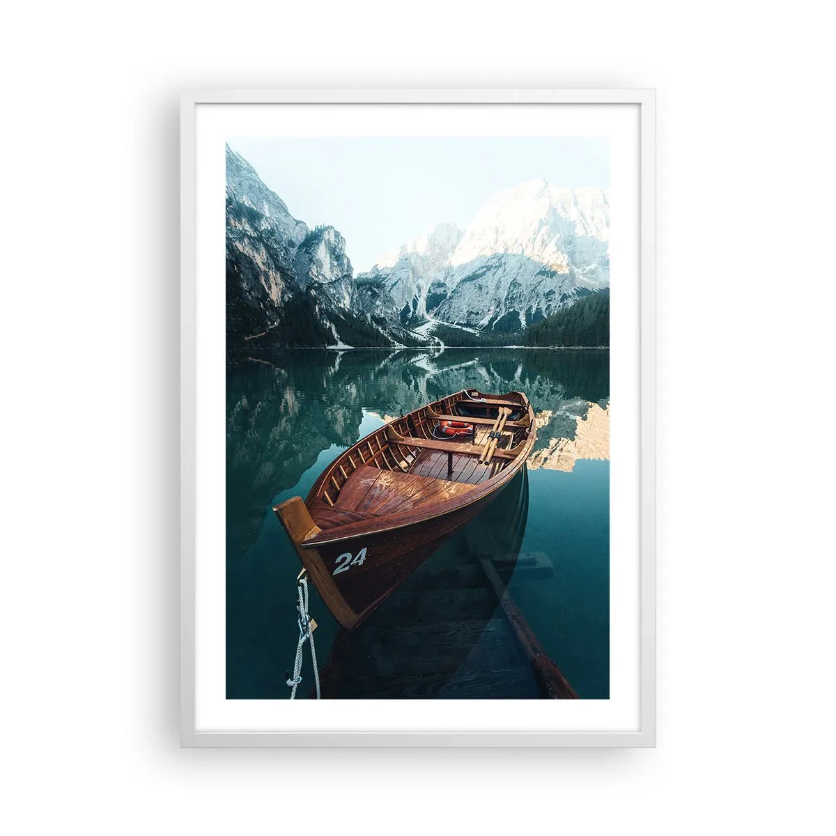 Póster en marco blanco - Como pintado en cristal - 50x70 cm