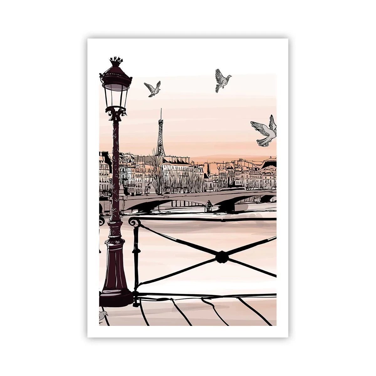 Póster - Sobre los tejados de París - 61x91 cm