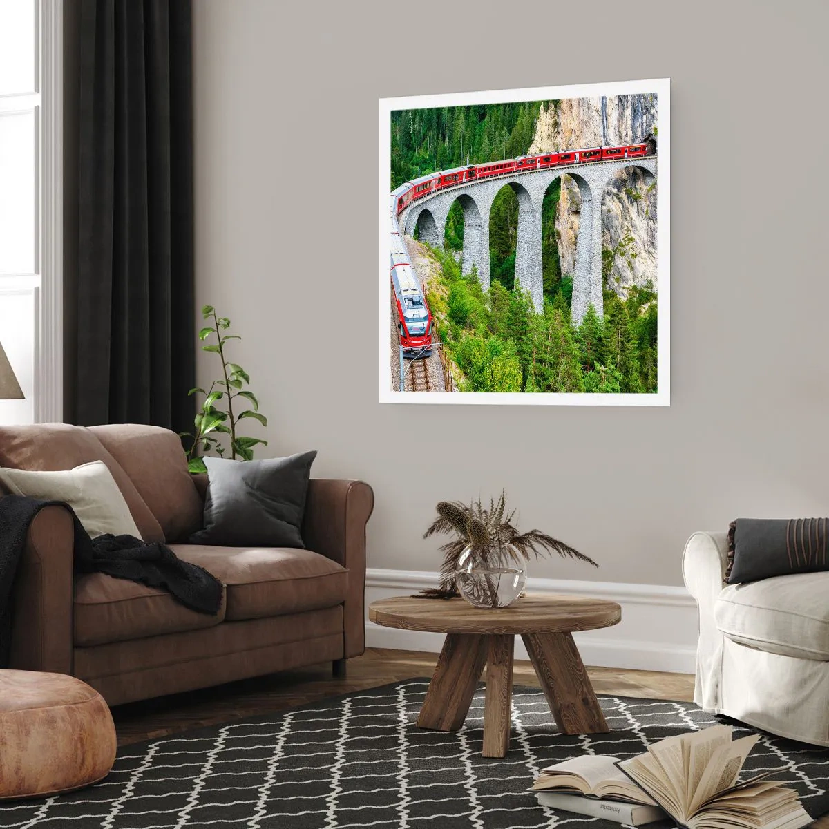 Póster - Atravesando las montañas - 50x50 cm