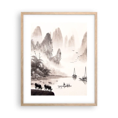 Póster en marco roble claro - La exótica vida cotidiana de Oriente - 40x50 cm