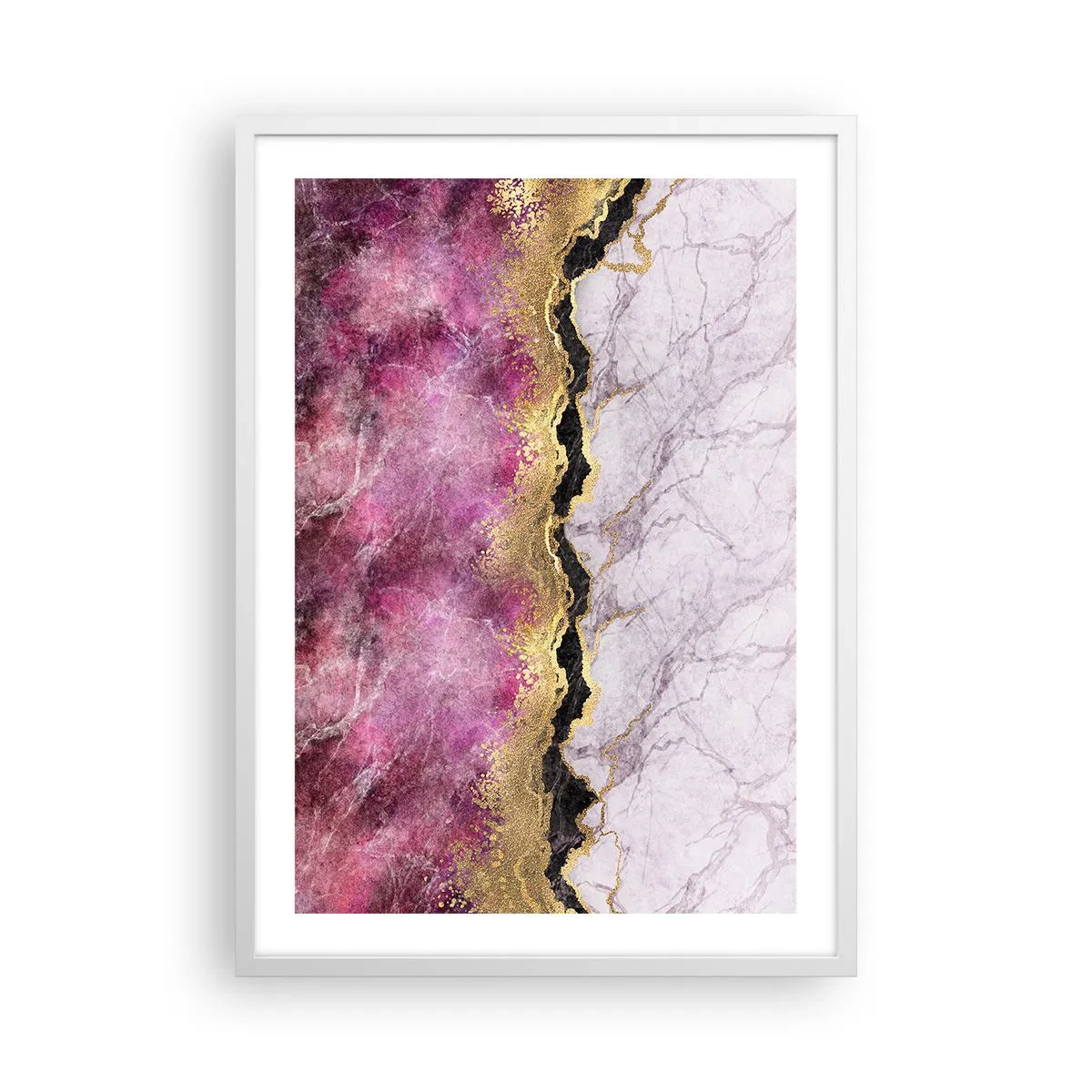 Póster en marco blanco - En la frontera - 50x70 cm