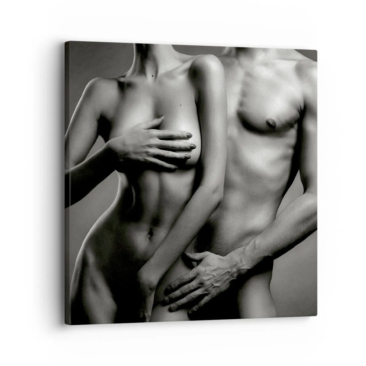 Cuadro sobre lienzo - Impresión de Imagen - Adán y Eva - 30x30 cm