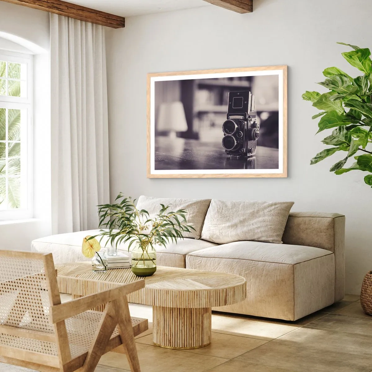 Póster en marco roble claro - La magia de la fotografía antigua - 70x50 cm