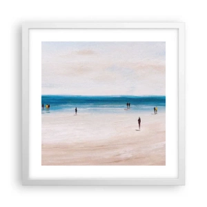 Póster en marco blanco - Necesidad natural - 40x40 cm