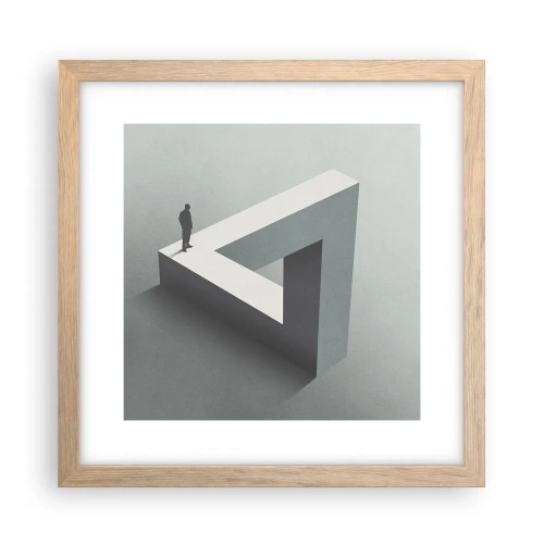 Póster en marco roble claro - Y, sin embargo, es posible - 30x30 cm