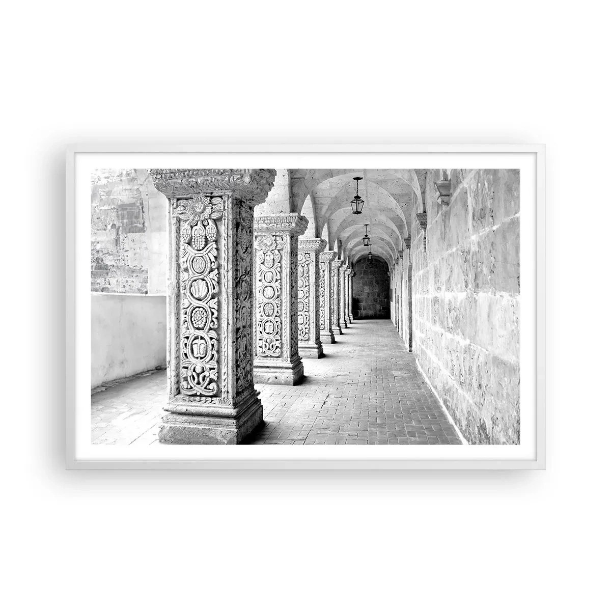 Póster en marco blanco - ¿Y adónde nos llevará...? - 91x61 cm