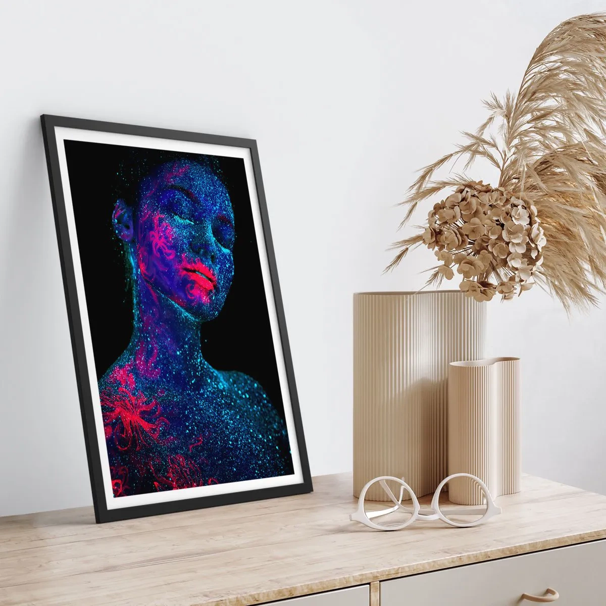 Póster en marco negro - En polvo de estrellas - 50x70 cm