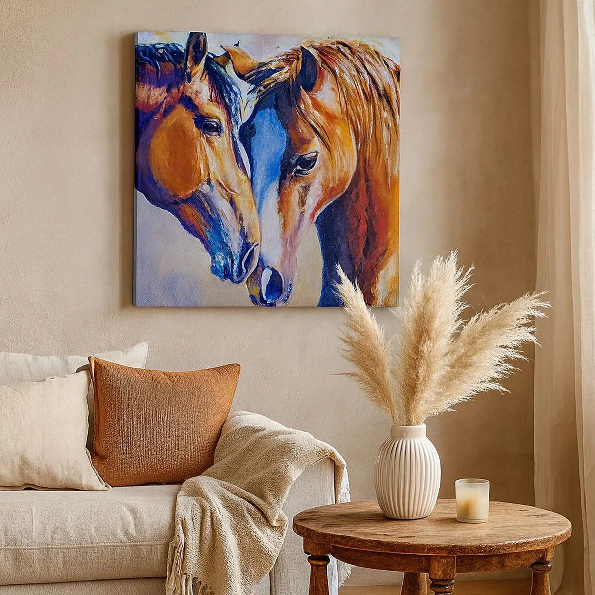 Cuadro sobre lienzo - Impresión de Imagen - ¿Esto es amistad? ¿Es amor? - 30x30 cm