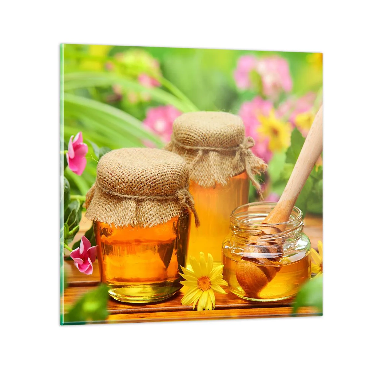 Cuadro sobre vidrio - Impresiones sobre Vidrio - Dulce y floral - 40x40 cm