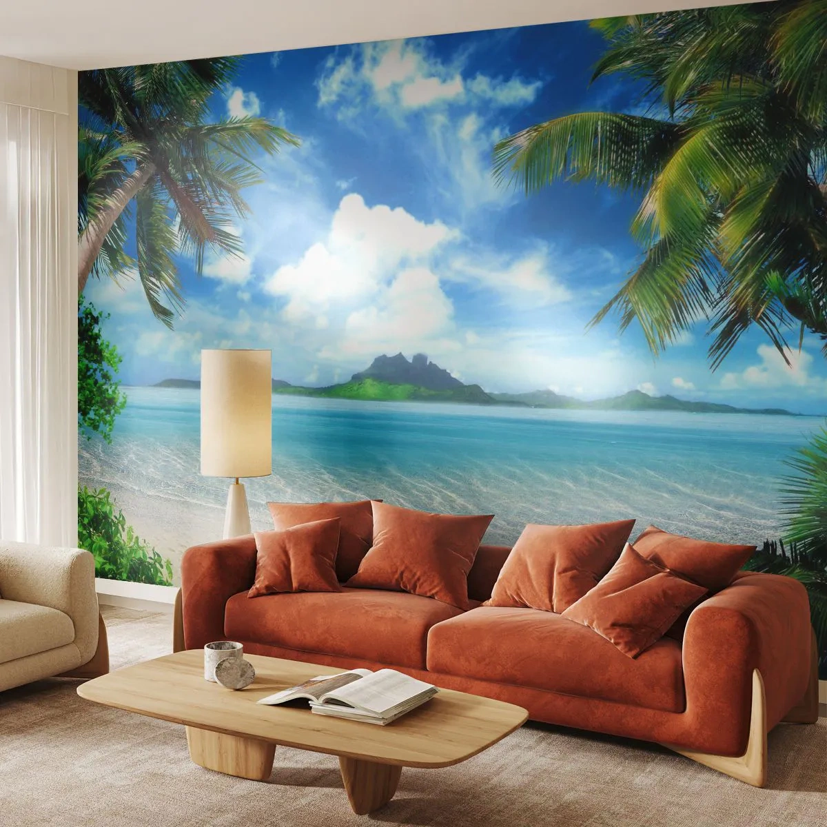 Fotomural Standard Eco - El azul de los trópicos - Paisaje, Océano, Playa - 400x280 cm
