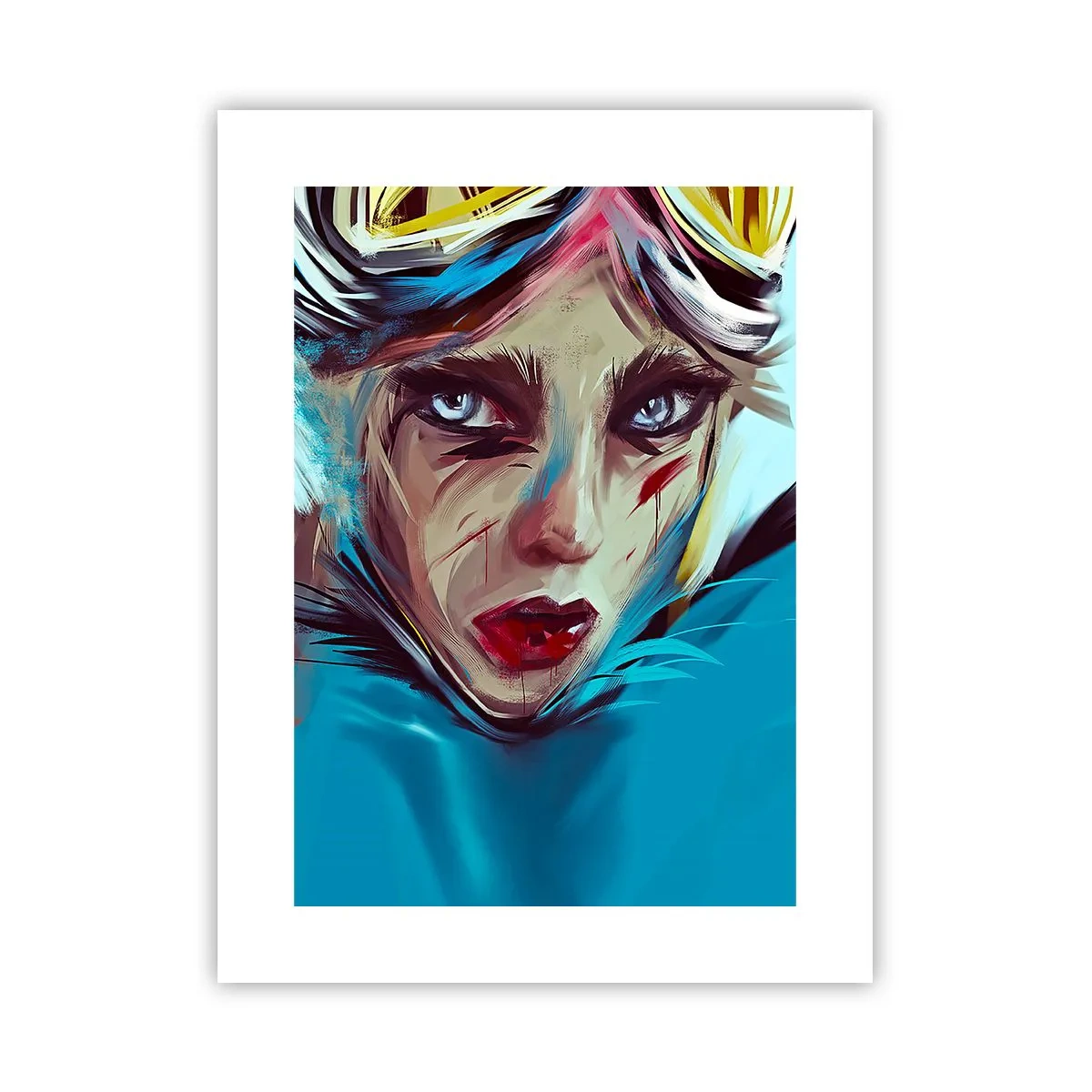 Póster - Guerrera colorida - 30x40 cm