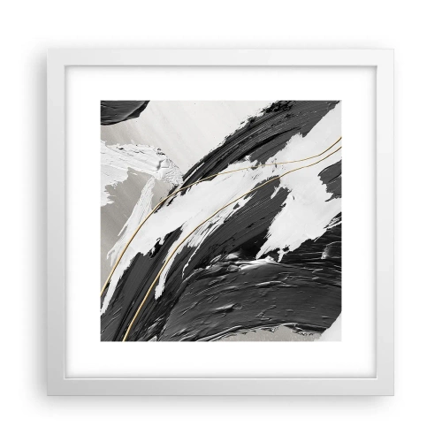 Póster en marco blanco - Abstracción con estilo - 30x30 cm