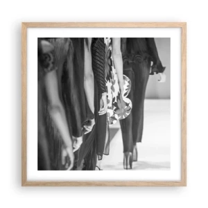 Póster en marco roble claro - Un desfile con estilo - 50x50 cm
