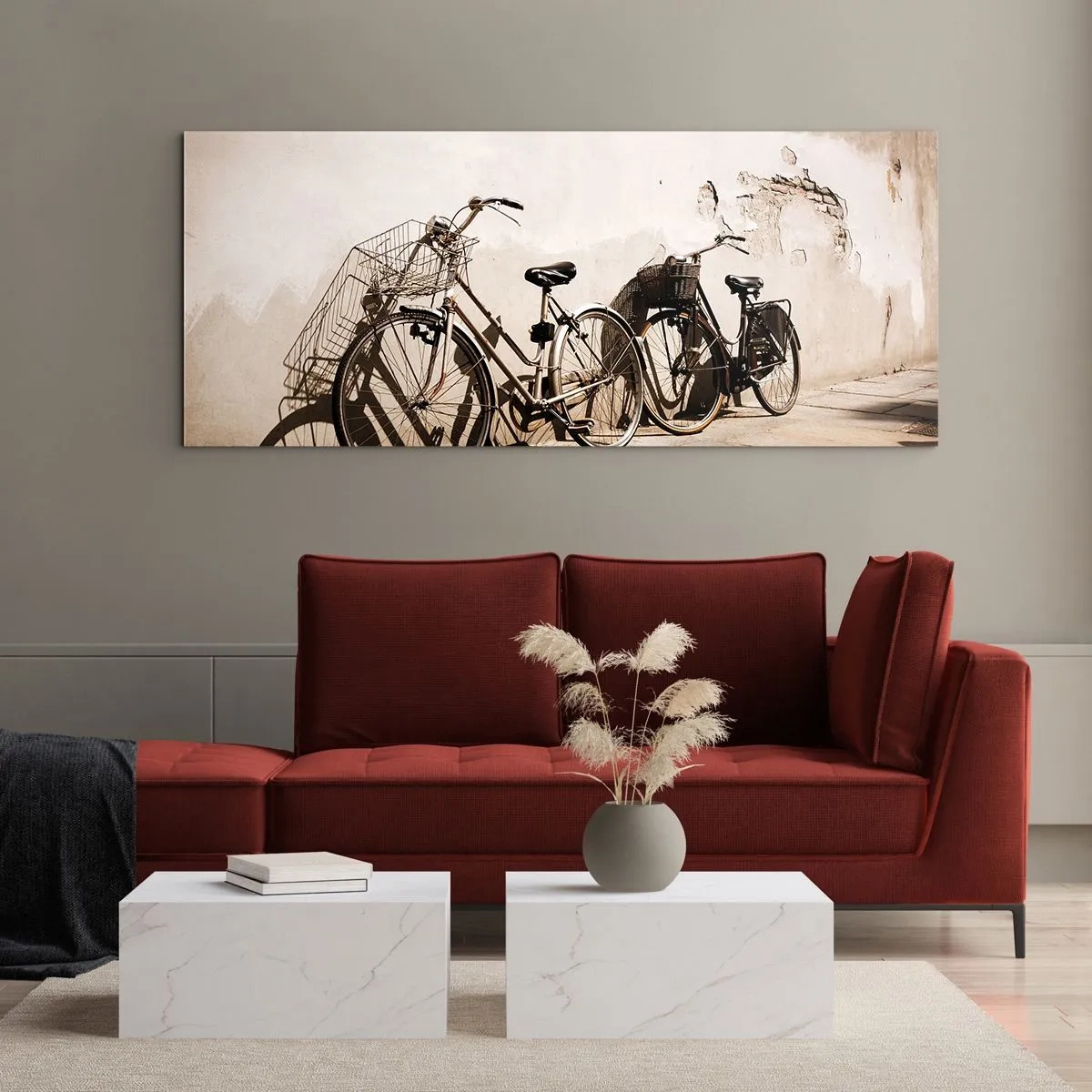 Cuadro sobre vidrio - Impresiones sobre Vidrio - El inolvidable encanto del pasado - 90x30 cm