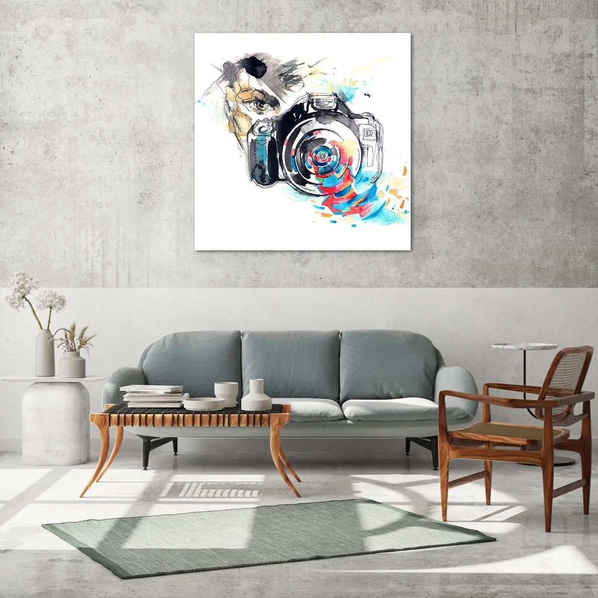 Cuadro sobre vidrio - Impresiones sobre Vidrio - En el objetivo - 50x50 cm