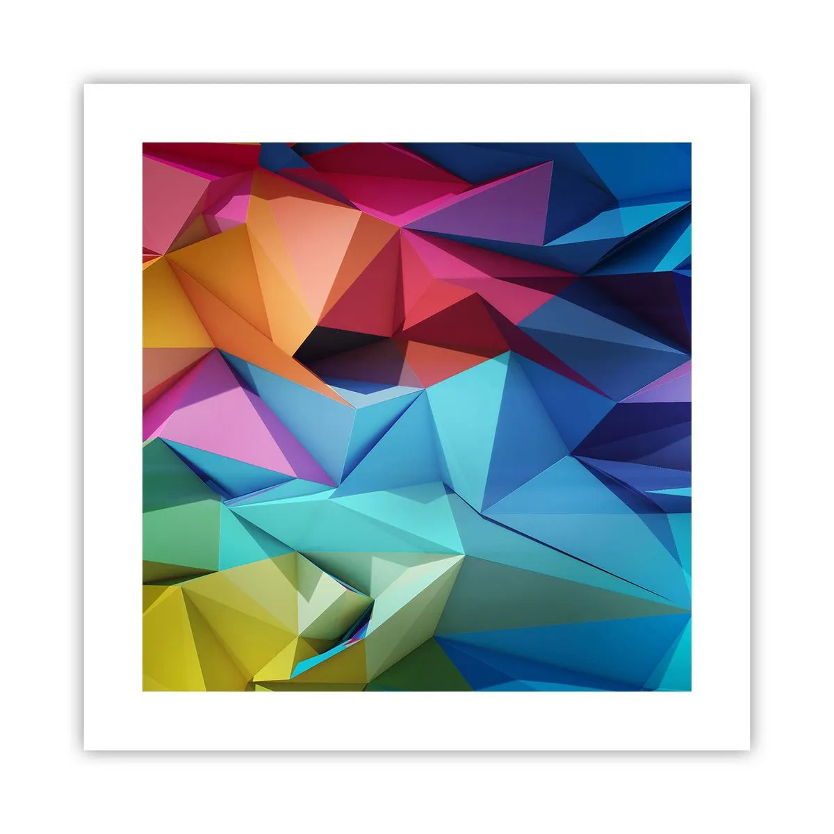 Póster - Origami arco iris - 40x40 cm