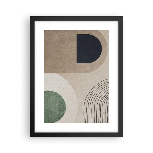 Póster en marco negro - La delicadeza de un óvalo - 30x40 cm