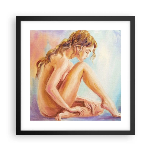 Póster en marco negro - Acto de juventud - 40x40 cm