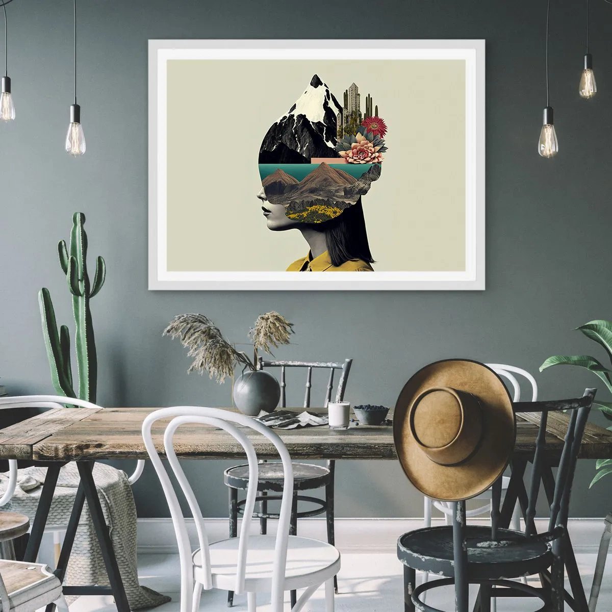 Póster en marco blanco - La mujer, siempre un misterio - 70x50 cm