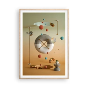 Póster en marco roble claro - Todo puede suceder - 70x100 cm