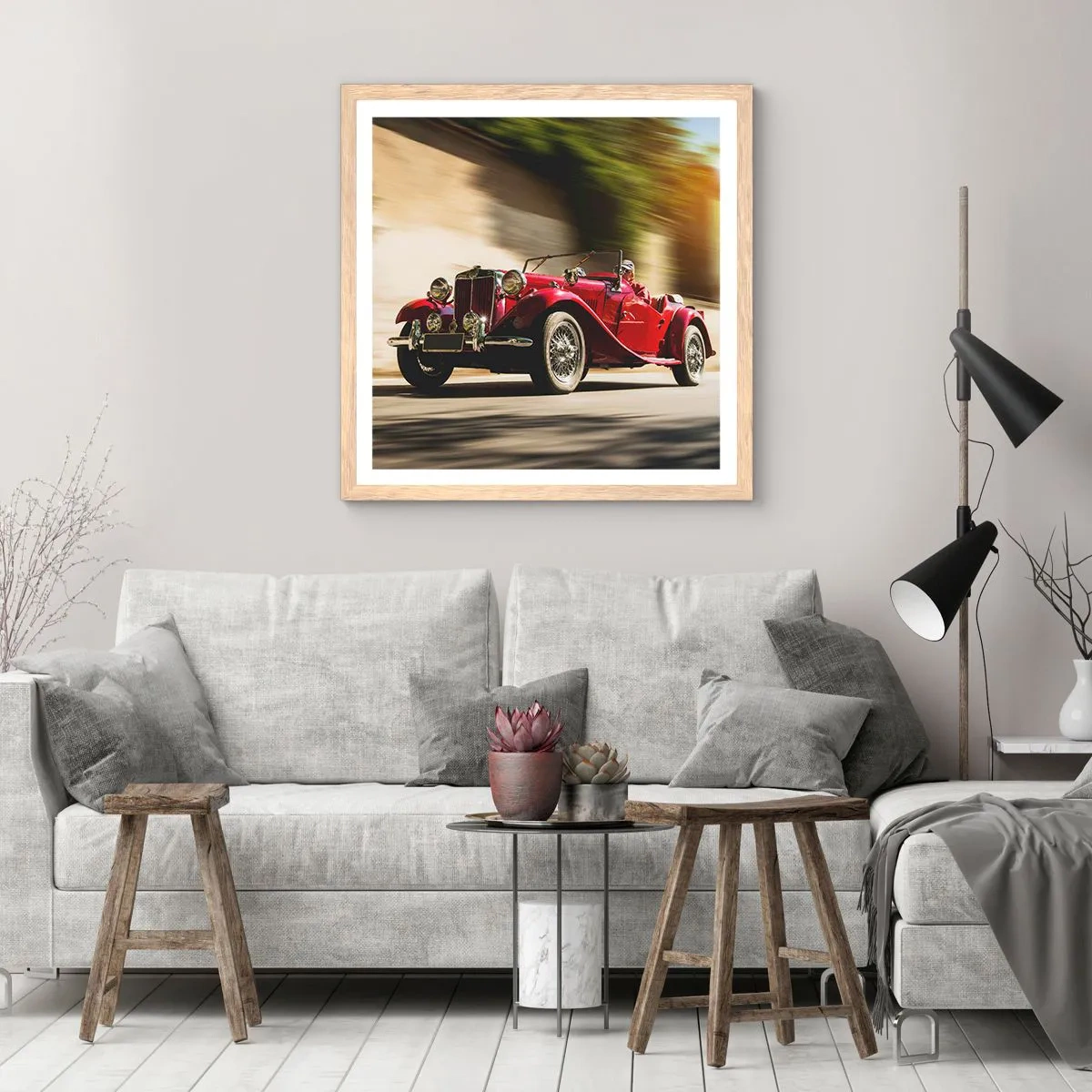 Póster en marco roble claro - Hermosa pieza de museo - 30x30 cm