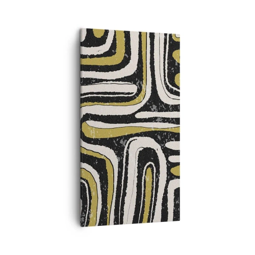 Cuadro sobre lienzo - Impresión de Imagen - Composición: tramos y callejones - 45x80 cm