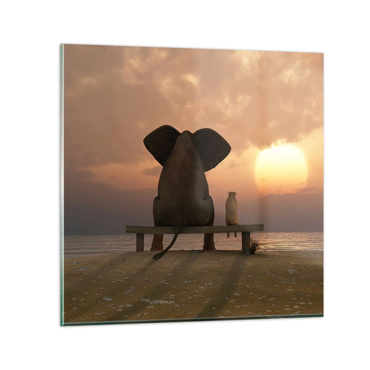 Cuadro sobre vidrio - Impresiones sobre Vidrio - Es bueno estar en silencio juntos - 70x70 cm