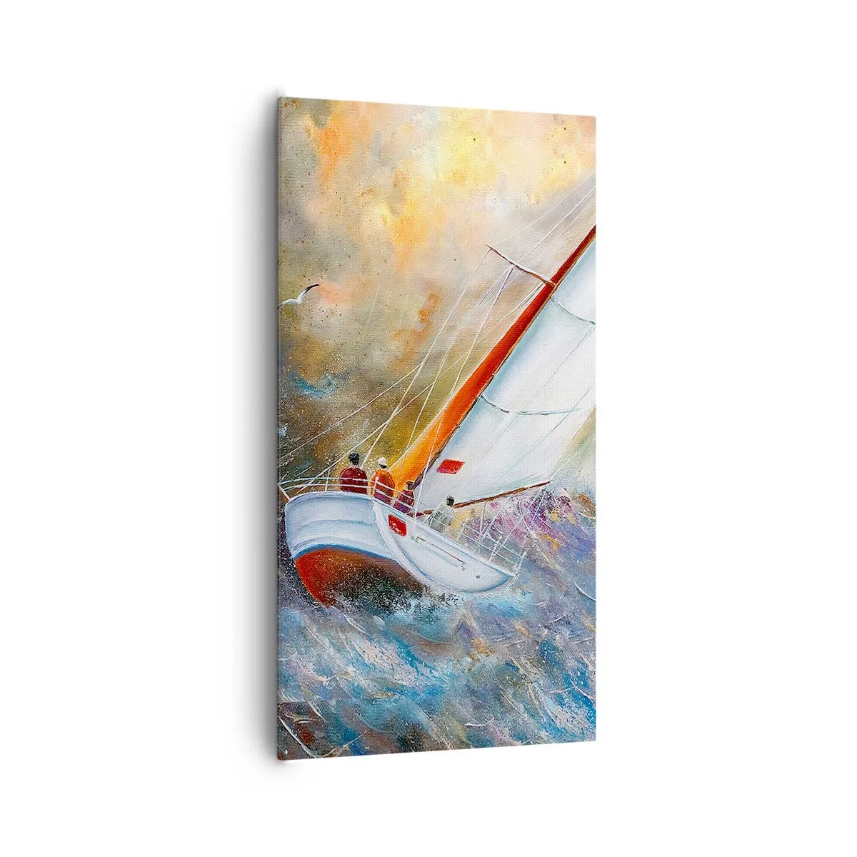 Cuadro sobre lienzo - Impresión de Imagen - Surcando las olas - 65x120 cm