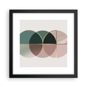 Póster en marco negro - Círculo tras círculo... - 30x30 cm