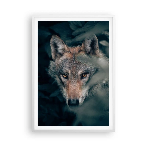 Póster en marco blanco - Cazador - 70x100 cm