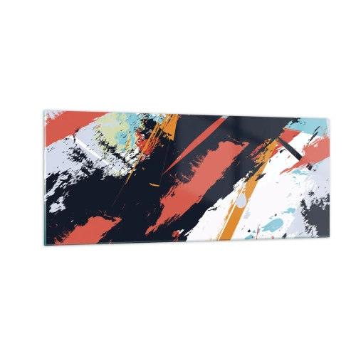 Cuadro sobre vidrio - Impresiones sobre Vidrio - Composición dinámica - 100x40 cm