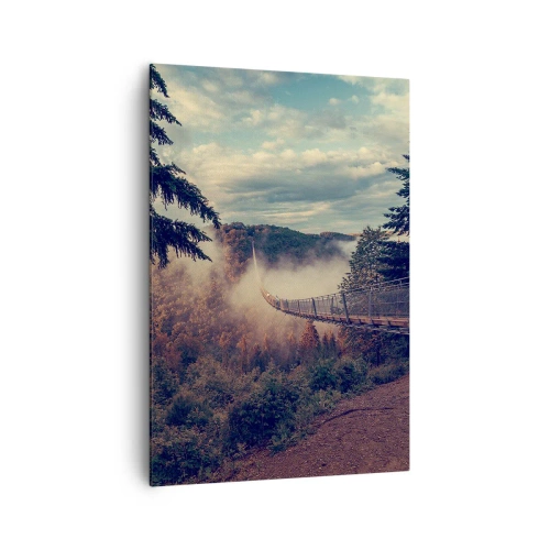 Cuadro sobre lienzo - Impresión de Imagen - Sobre un bosque otoñal - 70x100 cm