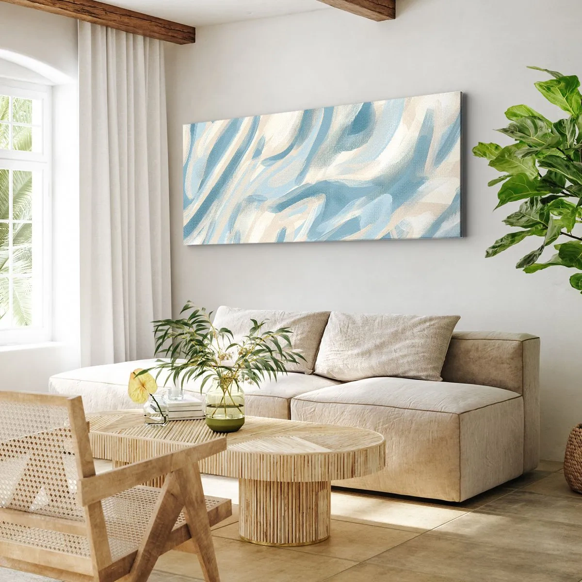 Cuadro sobre lienzo - Impresión de Imagen - Brisas primaverales - 100x40 cm
