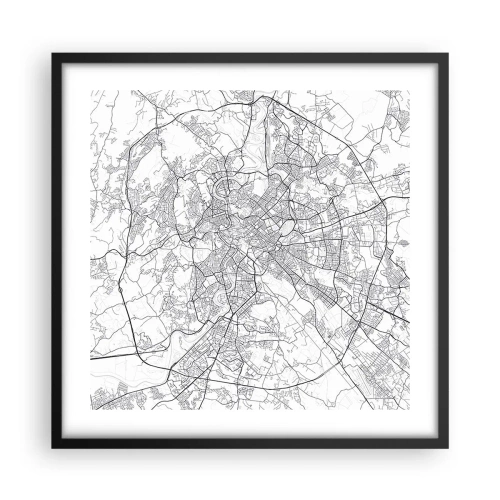 Póster en marco negro - El círculo romano - 50x50 cm