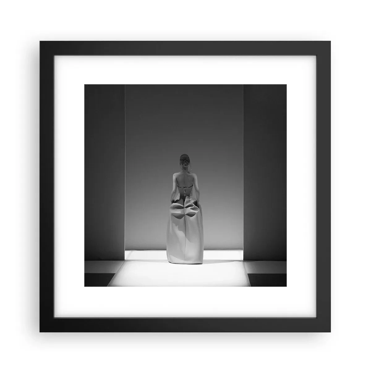 Póster en marco negro - Sencillez refinada - 30x30 cm