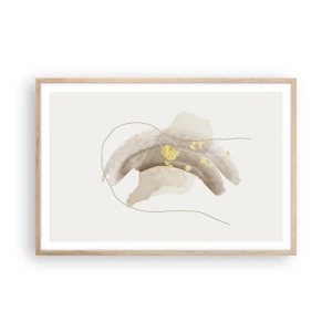 Póster en marco roble claro - Encontrado en el espacio - 91x61 cm