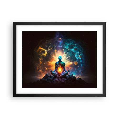 Póster en marco negro - Tranquilidad cósmica - 50x40 cm