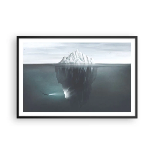 Póster en marco negro - Misterio submarino - 91x61 cm