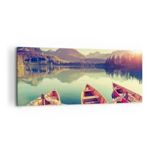 Cuadro sobre lienzo - Impresión de Imagen - Para vivir según sus leyes - 100x40 cm