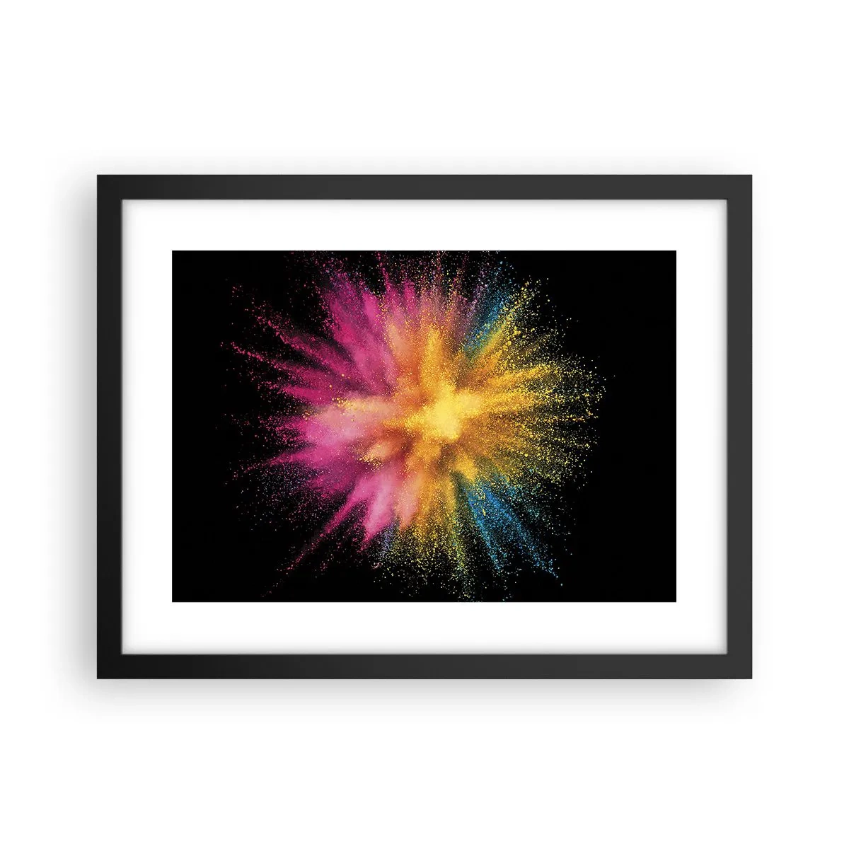 Póster en marco negro - El nacimiento de los colores - 40x30 cm
