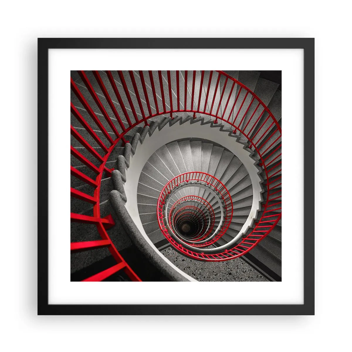 Póster en marco negro - Juegos arquitectónicos - 40x40 cm