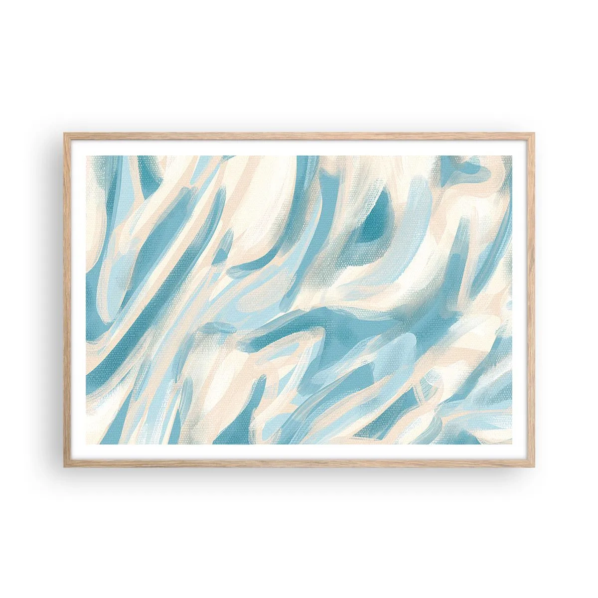 Póster en marco roble claro - Brisas primaverales - 100x70 cm