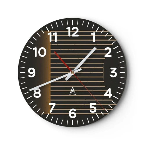 Reloj de pared - Reloj de vidrio - Explorar la oscuridad - 40x40 cm