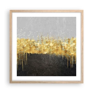 Póster en marco roble claro - Hacia arriba y hacia abajo - 50x50 cm