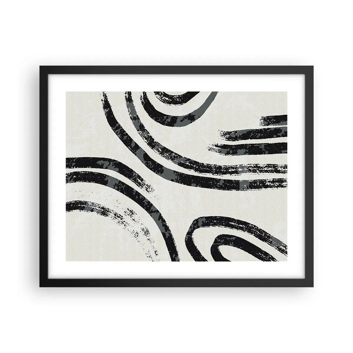 Póster en marco negro - A medias - 50x40 cm