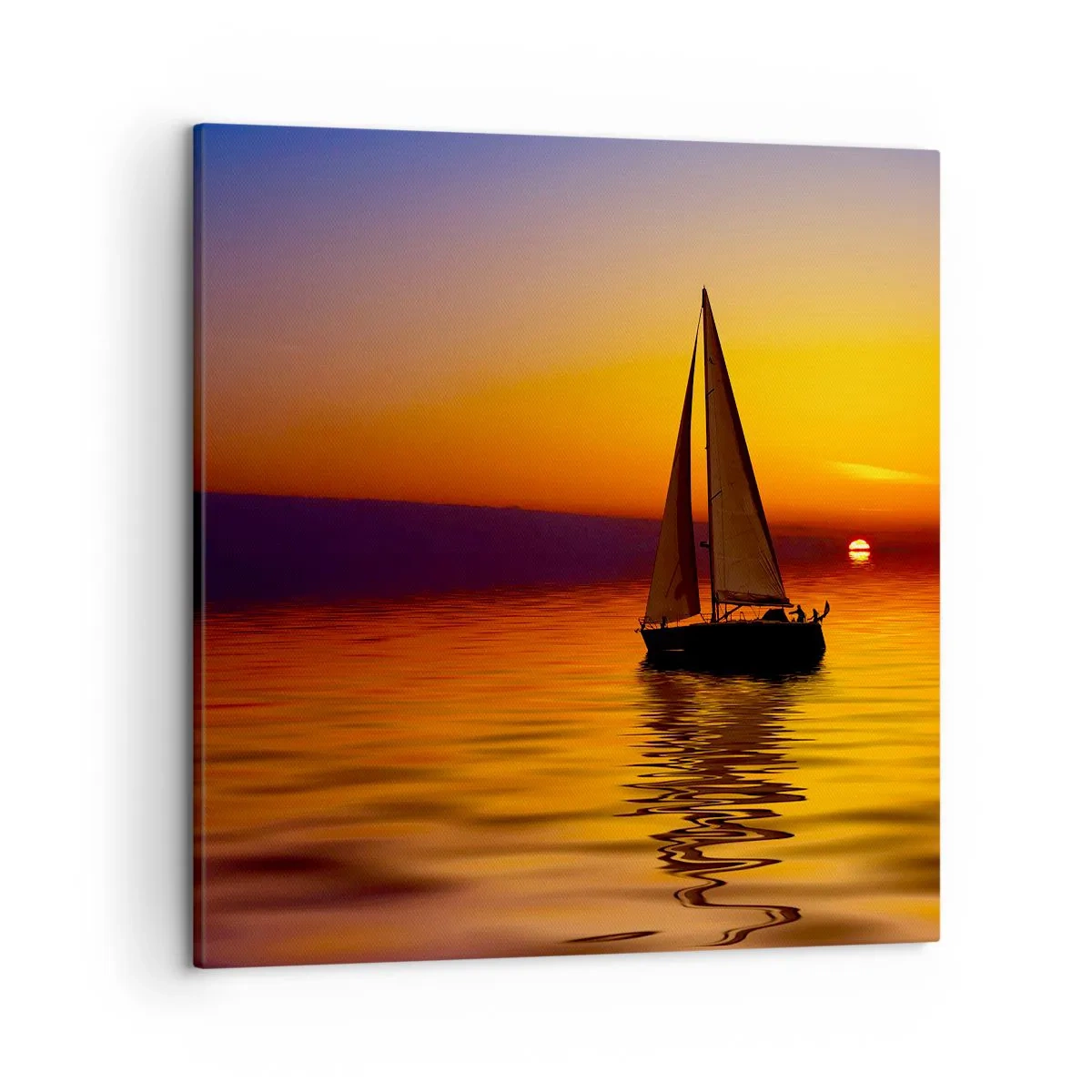 Cuadro sobre lienzo - Impresión de Imagen - Qué tranquilo el anochecer… - 50x50 cm