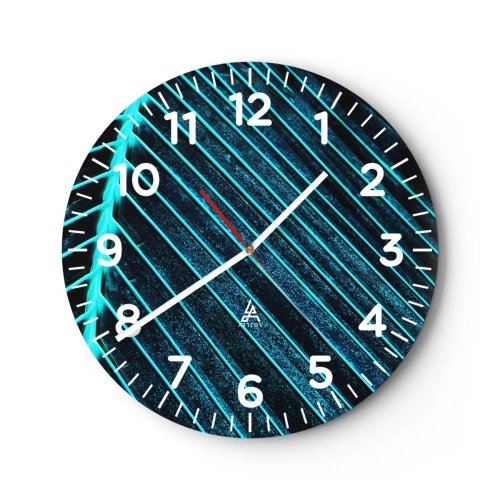 Reloj de pared - Reloj de vidrio - La textura del verde - 30x30 cm