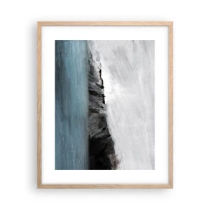 Póster en marco roble claro - Agua - tierra: un choque de elementos - 40x50 cm