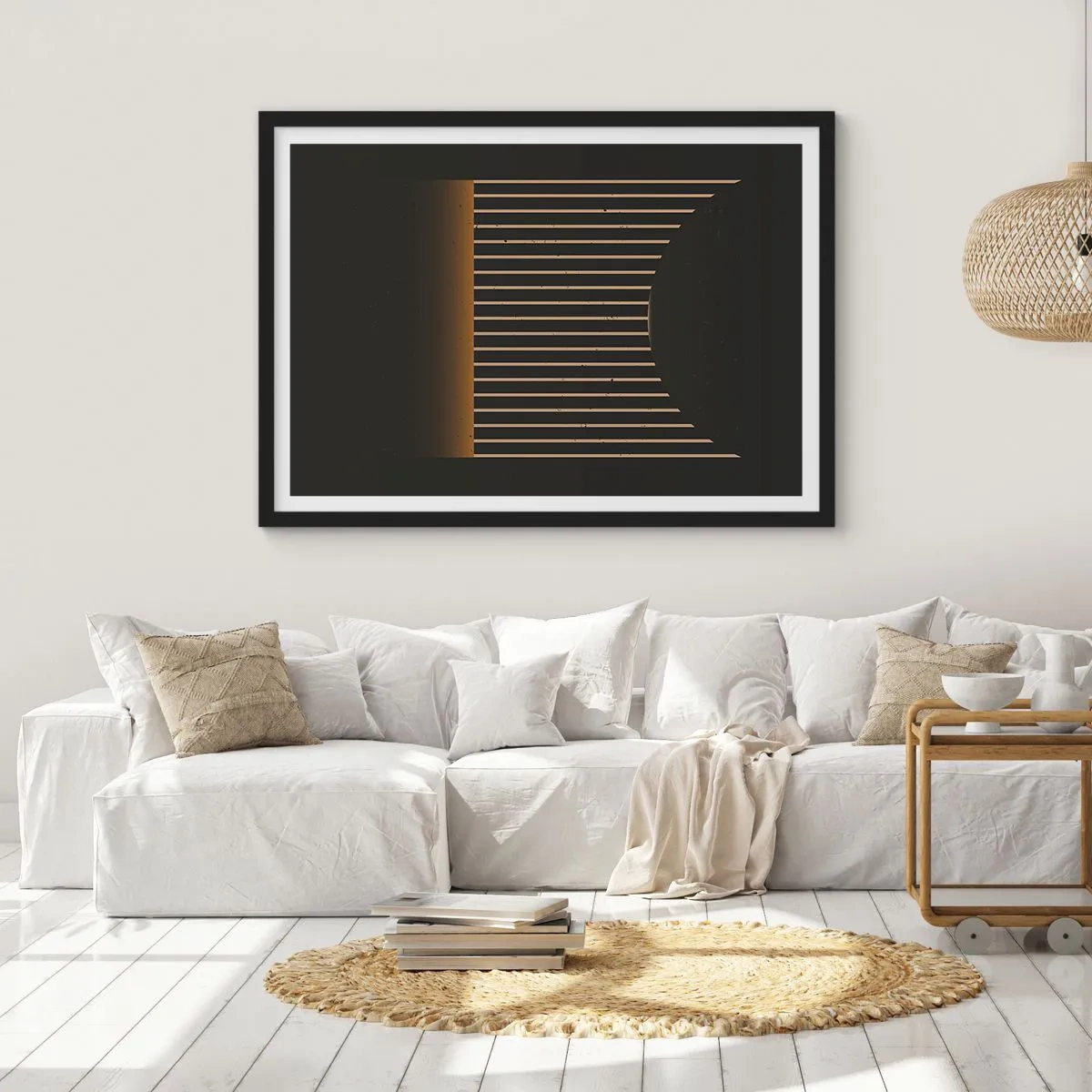 Póster en marco negro - Explorar la oscuridad - 40x30 cm
