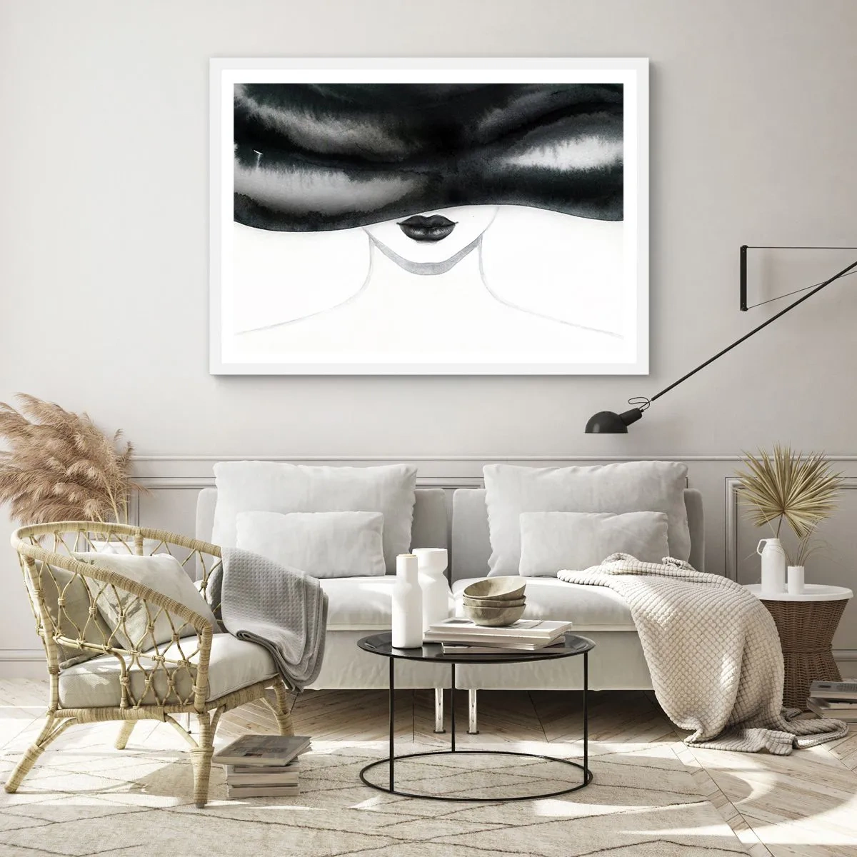 Póster en marco blanco - Un misterio sensual - 70x50 cm